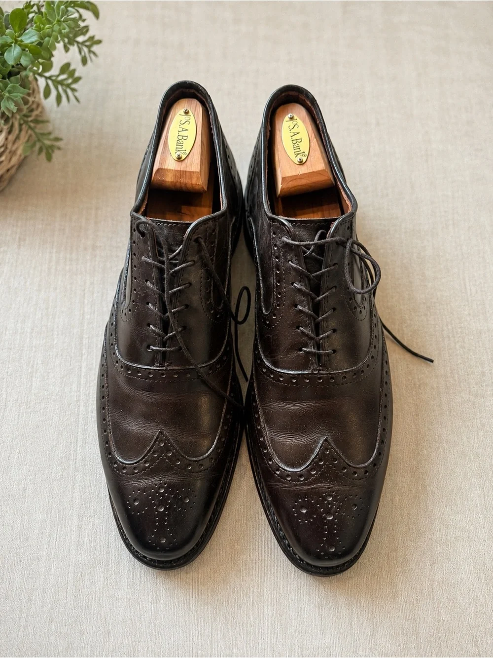 Men's Brown Leather Wingtip Oxford